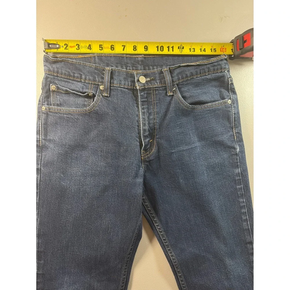 Levi's 511 Slim Fit Jeans Mens 34x32 Dark‎ Wash Blue Denim Stretch Casual Pants